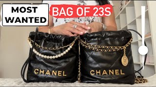 Chanel 22 Mini Handbag with Pearls Comparison  Mod Shots  Chanel Double Unboxing 23S [upl. by Mongeau]