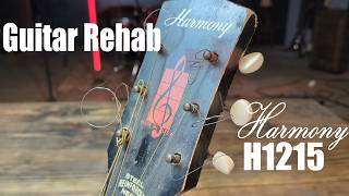 Harmony Guitar Neck Reset and Rehab [upl. by Ahsikcin]