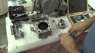 KLX 351  Piston to cylinder clearance and valves [upl. by Anaihr]