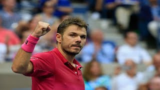 Stan Wawrinka Backhand Winner in 2016 US Open Final vs Novak Djokovic [upl. by Wehttan]