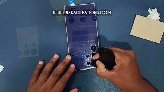 Samsung Galaxy S24 Ultra  Installing MatteAntiglare Hydrogel Back Protector  rizkaCreationscom [upl. by Eugenle]