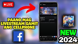 Paano mag LIVE STREAM sa facebook gamit lang ang cellphone  How to live ml in facebook [upl. by Aleetha]