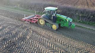 F S Watts And Sons John Deere 8370RT on Sumo at Great Glenham 240324 [upl. by Ykcir]