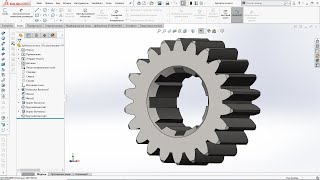 SolidWorks Создание модели эвольвентного зубчатого колеса [upl. by Jessey]