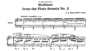 Bach  Kempff Siciliano from Flute Sonata No 2 BWV 1031 arr Kempff  Wilhelm Kempff 1955 [upl. by Linell]