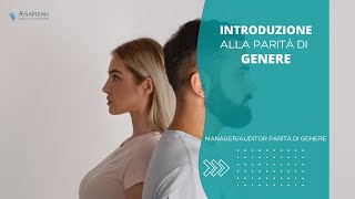 Corso ONLINE Manager per la parità di Genere [upl. by Ulrich266]