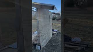 3 days Shed made out of old pallets countryliving shed toolshed garden woodbarn pallets [upl. by Nehpets849]