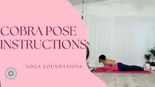 Cobra Pose Instructions  Bhujangasana  Online Yoga School [upl. by Annaehr783]