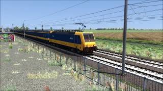 TS2019 ChrisTrains NS Traxx 186 AI door spanningssluis [upl. by Anaimad]