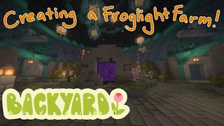 Creating a Froglight farm in survival minecraft With Friends Backyard Server Stream [upl. by Tut]