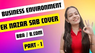 Business Environment  Ek Nazar Sab Cover  Important Questions  BBA Bcom  Part  1bbabcom [upl. by Gertie]