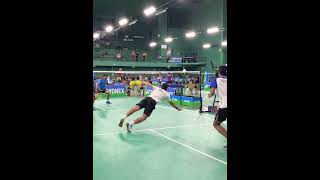 Cross Court Convert Drop  Excellent Dive  Badminton  Power Smash [upl. by Nereus711]