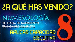 8️⃣ NUMEROLOGIA número 8 por fecha de nacimiento 👉 ¿A qué has venido 👉 aplicar capacidad ejecutiva [upl. by Faux]