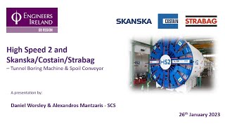 High Speed 2 and SkanskaCostainStrabag SCS  Tunnel Boring Machine amp Spoil Conveyor [upl. by Anaz]