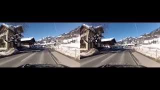 Switzerland 238 Camera on board Gstaad  Reidenbach 3D GoPro Hero2 [upl. by Ggerk]