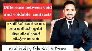 What is difference between void contract and voidable contract explained by Adv Raaj Rathore [upl. by Lean]