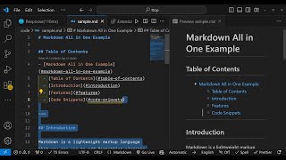 Markdown All in One Your Ultimate Markdown Editor with Live Preview in VS Code [upl. by Ligriv]