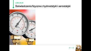 Fizyka  klasa 7  Doświadczenia fizyczne z Hydro i aerostatyki [upl. by Asilak]