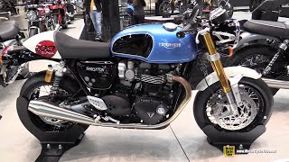 2022 Triumph Thruxton RS 1200 Ton Up  Walkaround  2021 EICMA Milan [upl. by Irakuy167]