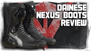 Dainese Nexus Boots Review from Sportbiketrackgearcom [upl. by Conall]