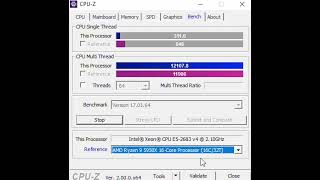 DUAL XEON E5 2683V4 VS RYZEN 9 5950X CPUZ TEST [upl. by Earehc]