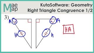 KutaSoftware Geometry Right Triangle Congruence Part 1 [upl. by Annehs657]