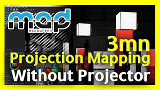 Madmapper 3mn Tutorial Virtual Projection Mapping  Structures without Projector [upl. by Tabbie]