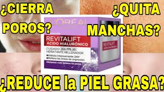 LOREAL REVITALIFT ACIDO HIALURONICO  como usar crema hidratante para la cara ES LA MEJOR [upl. by Chandless]