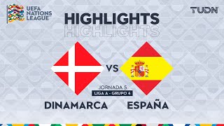 HIGHLIGHTS  Dinamarca vs España  UEFA Nations League 2024  TUDN [upl. by Goldfarb]