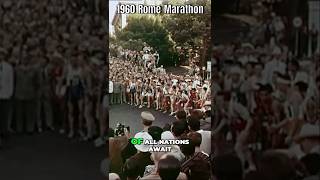 1960 Rome Olympics Marathon  Start under the raised hand of Marcus Aurelius [upl. by Pinebrook562]