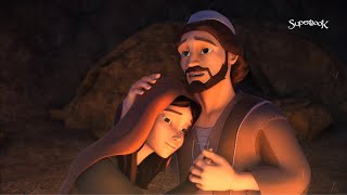 Superbook  The First Christmas Official Clip  The Angel of the Lord Spoke to Mary and Joseph [upl. by Jeremiah265]