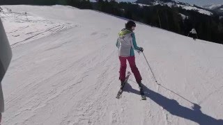 Skiing in Niederau Blue 21 into Red 23 24 amp 19 March 2016 [upl. by Aneeuqahs752]