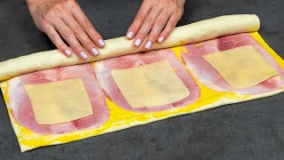 You will do it daily Quick appetizer made from puff pastry and 2 simple ingredients [upl. by Sinai]