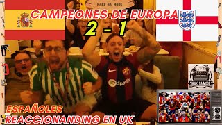 REACCIONANDO ESPAÑA 21 INGLATERRA FINAL EUROCOPACAMPEONES DE EUROPA24 [upl. by Nosauq]