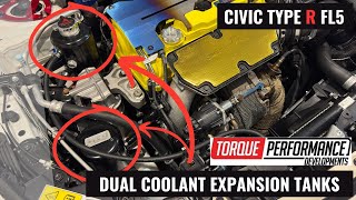 TORQUE PERFORMANCE DEVELOPMENTS  DUAL COOLANT EXPANSION TANKS  FL5 CIVIC TYPE R [upl. by Hickie]