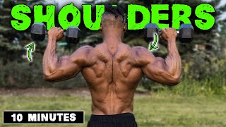 10 MINUTE LIGHTWEIGHT DUMBBELL SHOULDER WORKOUT [upl. by Ailemaj]