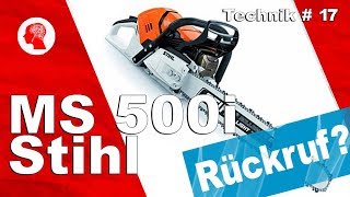 Rückruf Stihl MS 500i nach nur einem Monat [upl. by Aerbma]