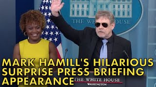 Mark Hamills Surprise Appearance At The White House Press Briefing [upl. by Rabkin]