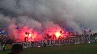 SV Babelsberg  1 FC Magdeburg Pyro [upl. by Naitsirk]