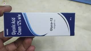 GLYCO 12 Cream  Glycolic acid cream 12 ww for Acne amp Hyperpigmentation  Dry Skin review benefit [upl. by Eirok752]