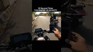 10 Second Timer Tvs Raider vs scooty [upl. by Elvina]