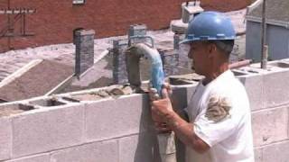 Masonry Block Fill Core Fill Mortar Pumping Grout Pumping AIRPLACO PumpMaster [upl. by Ailed]