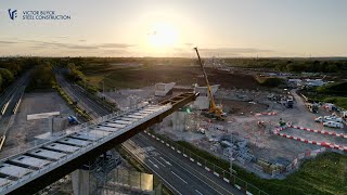 HS2 M42M6 Motorway Link Viaduct  Launching Phase 2 [upl. by Ivo]