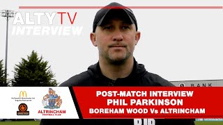 PHIL PARKINSON  BOREHAM WOOD Vs ALTRINCHAM  PostMatch Interview 16032024 [upl. by Yragerg]