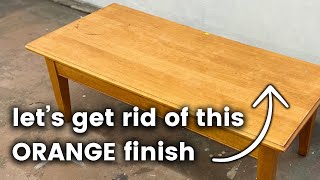 Furniture Alchemy Stripping Orange Stain for a Modern Wood Makeover [upl. by Llewen]