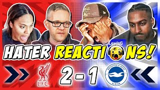 LIVERPOOL RIVALS amp HATERS RAGING😡 REACTION TO LIVERPOOL 21 BRIGHTON  PREMIER LEAGUE FAN REACTIONS [upl. by Schoening755]