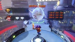 Crash Bandicoot Warped Level 31 Future Tense Both Gems DLC [upl. by Hartnett]