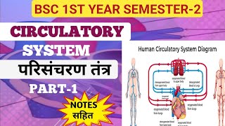 Circulatory System Circulatory System bsc 1st year semester2 परिसंचरण तत्रंहृदय की क्रिया विधि [upl. by Nylevol498]