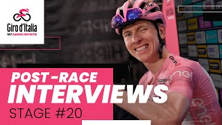 Giro dItalia 2024  Stage 20 postrace interviews [upl. by Aicenad]