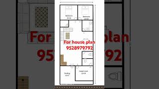 25×60 house plan3bhk viralvideo 2dhomedesignplandrawing housedesign [upl. by Anivlek833]